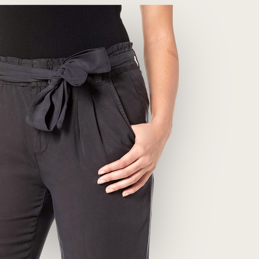Women’s Daily Ritual Lyocell Paper Bag-Waist Pant Asphalt Size 14
